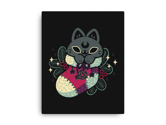 Gothic Cat Christmas Stocking