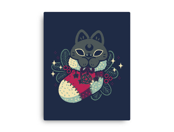 Gothic Cat Christmas Stocking