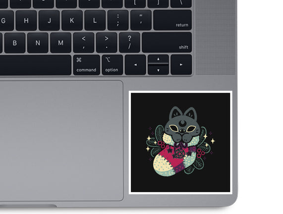 Gothic Cat Christmas Stocking