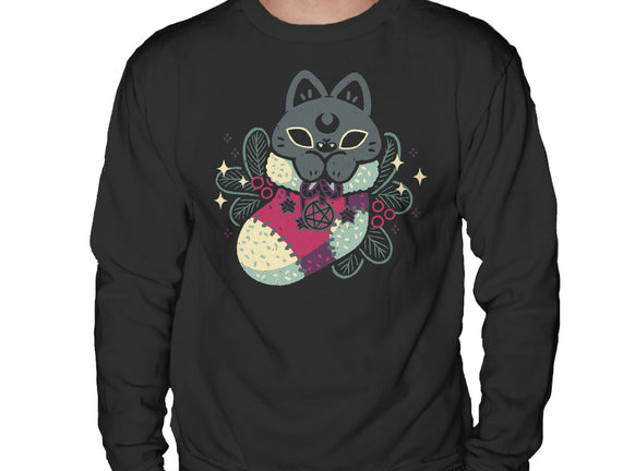 Gothic Cat Christmas Stocking