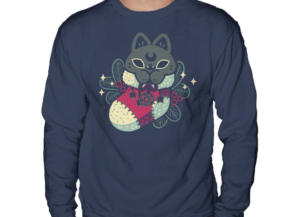 Gothic Cat Christmas Stocking