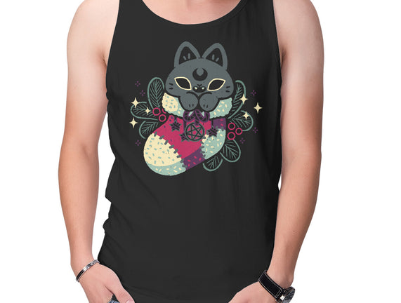 Gothic Cat Christmas Stocking