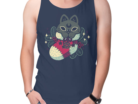 Gothic Cat Christmas Stocking