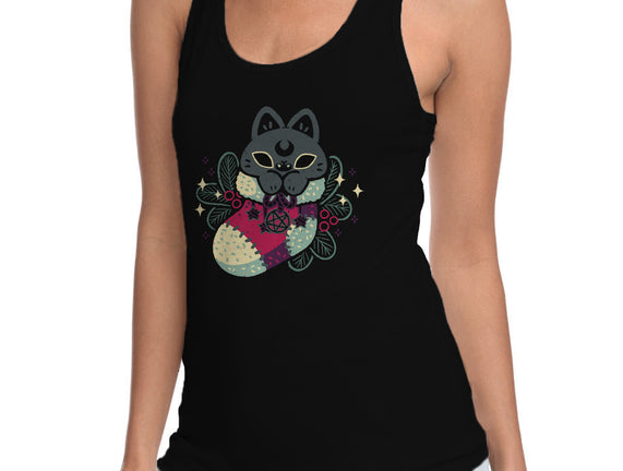 Gothic Cat Christmas Stocking