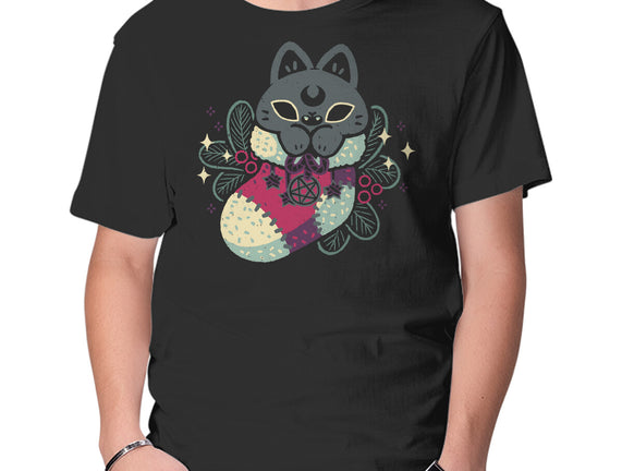 Gothic Cat Christmas Stocking