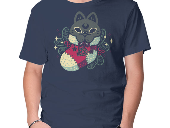 Gothic Cat Christmas Stocking