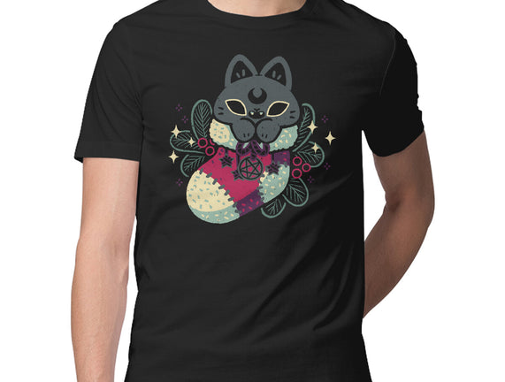 Gothic Cat Christmas Stocking