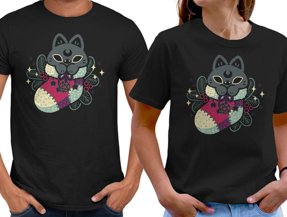 Gothic Cat Christmas Stocking