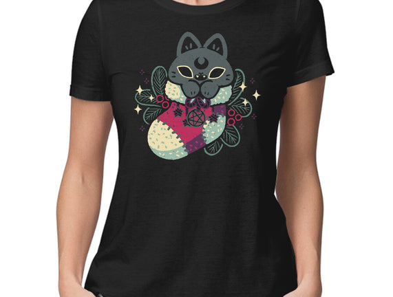 Gothic Cat Christmas Stocking