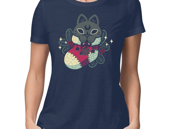 Gothic Cat Christmas Stocking