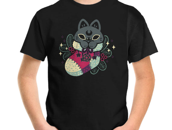 Gothic Cat Christmas Stocking