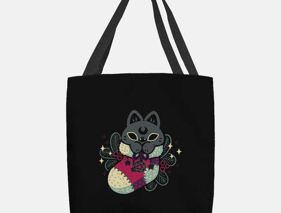 Gothic Cat Christmas Stocking