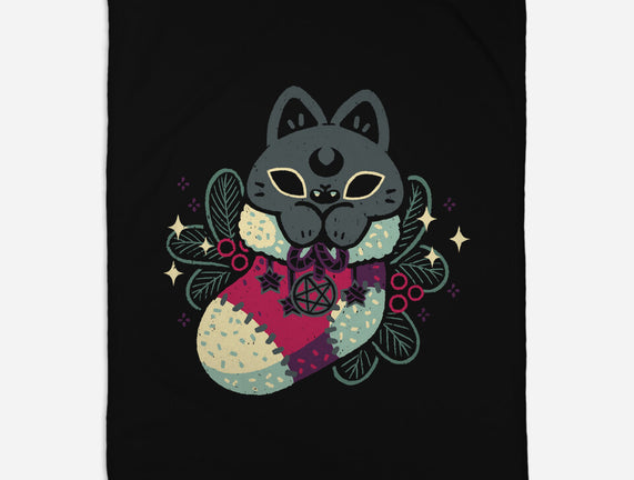 Gothic Cat Christmas Stocking