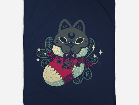 Gothic Cat Christmas Stocking