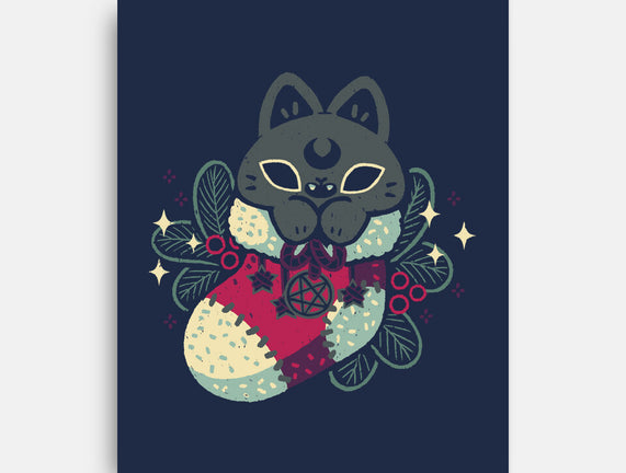 Gothic Cat Christmas Stocking