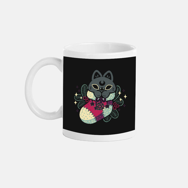 Gothic Cat Christmas Stocking-None-Mug-Drinkware-xMorfina