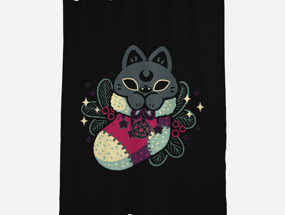 Gothic Cat Christmas Stocking