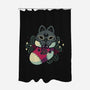 Gothic Cat Christmas Stocking-None-Polyester-Shower Curtain-xMorfina