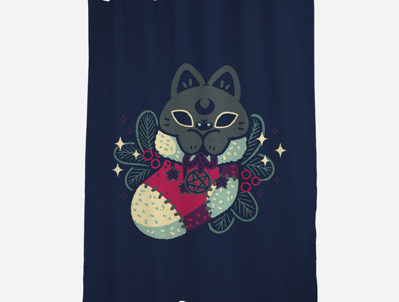 Gothic Cat Christmas Stocking