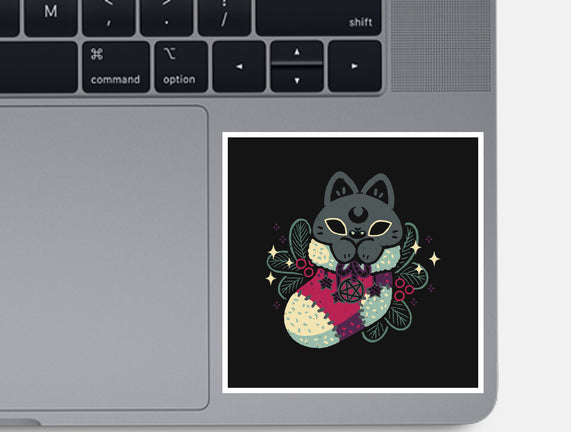 Gothic Cat Christmas Stocking