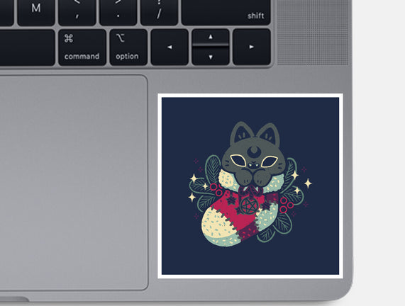 Gothic Cat Christmas Stocking