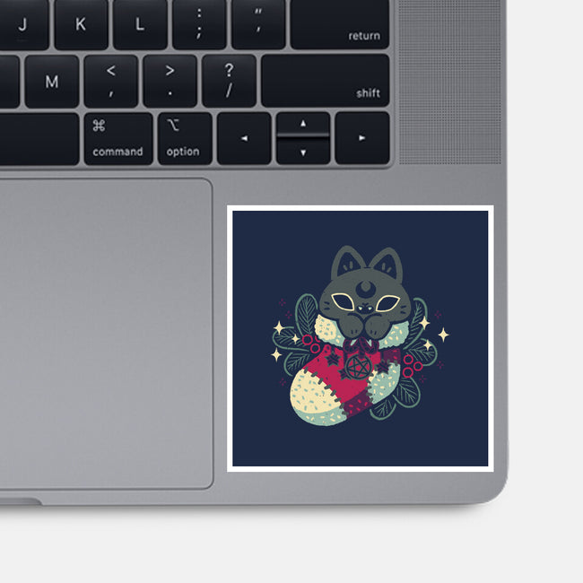 Gothic Cat Christmas Stocking-None-Glossy-Sticker-xMorfina