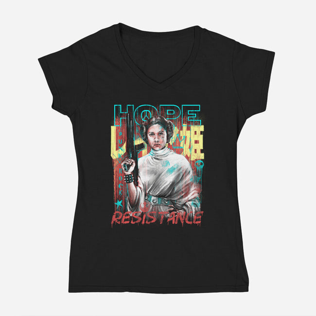 Resistance-Womens-V-Neck-Tee-zascanauta