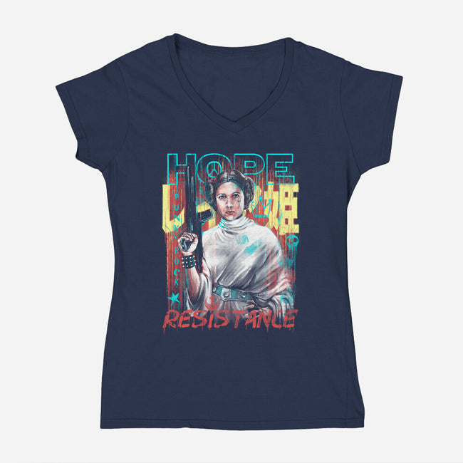 Resistance-Womens-V-Neck-Tee-zascanauta