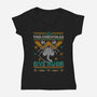 Ugly Christmas Hugs-Womens-V-Neck-Tee-Getsousa!