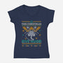 Ugly Christmas Hugs-Womens-V-Neck-Tee-Getsousa!