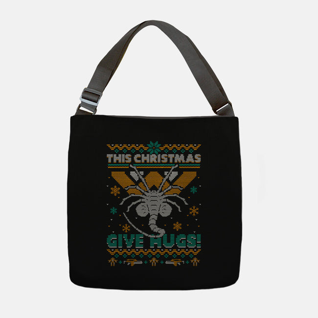 Ugly Christmas Hugs-None-Adjustable Tote-Bag-Getsousa!
