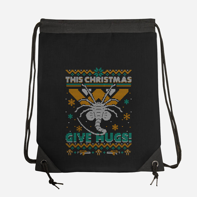Ugly Christmas Hugs-None-Drawstring-Bag-Getsousa!