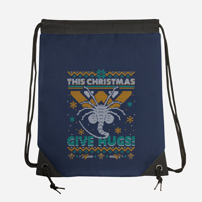 Ugly Christmas Hugs-None-Drawstring-Bag-Getsousa!