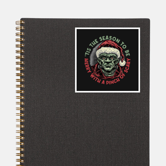 Merry With A Pinch Of Scary-None-Glossy-Sticker-glitchygorilla