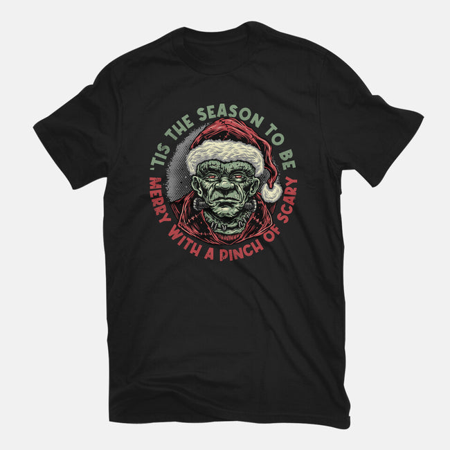 Merry With A Pinch Of Scary-Mens-Heavyweight-Tee-glitchygorilla