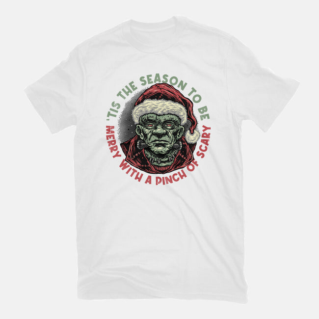 Merry With A Pinch Of Scary-Womens-Basic-Tee-glitchygorilla