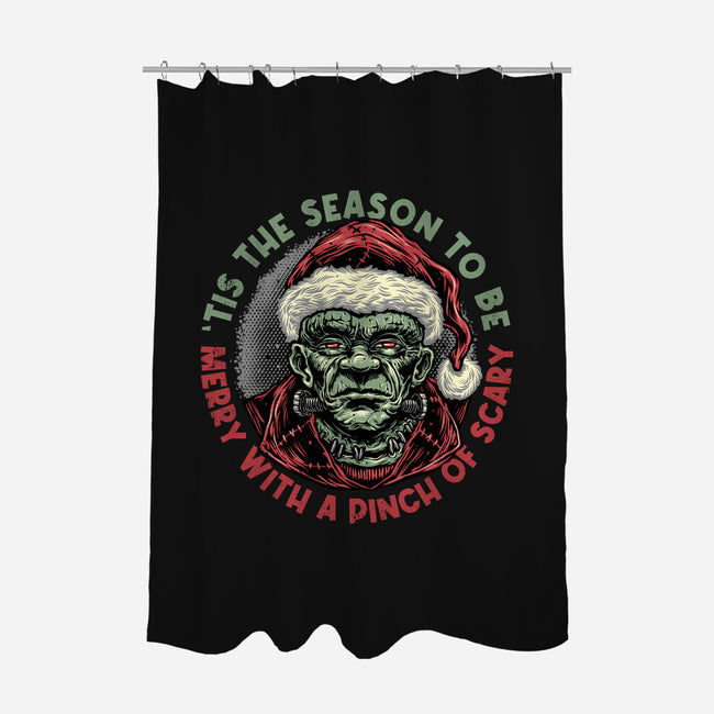 Merry With A Pinch Of Scary-None-Polyester-Shower Curtain-glitchygorilla