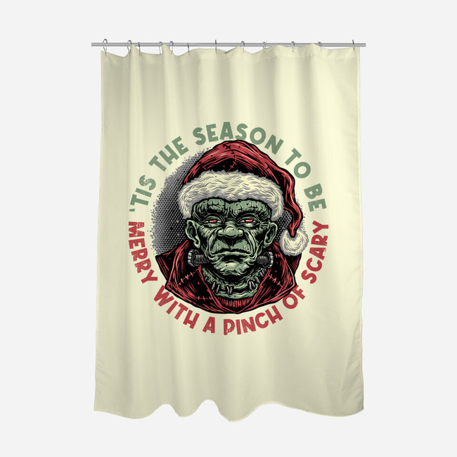 Merry With A Pinch Of Scary-None-Polyester-Shower Curtain-glitchygorilla