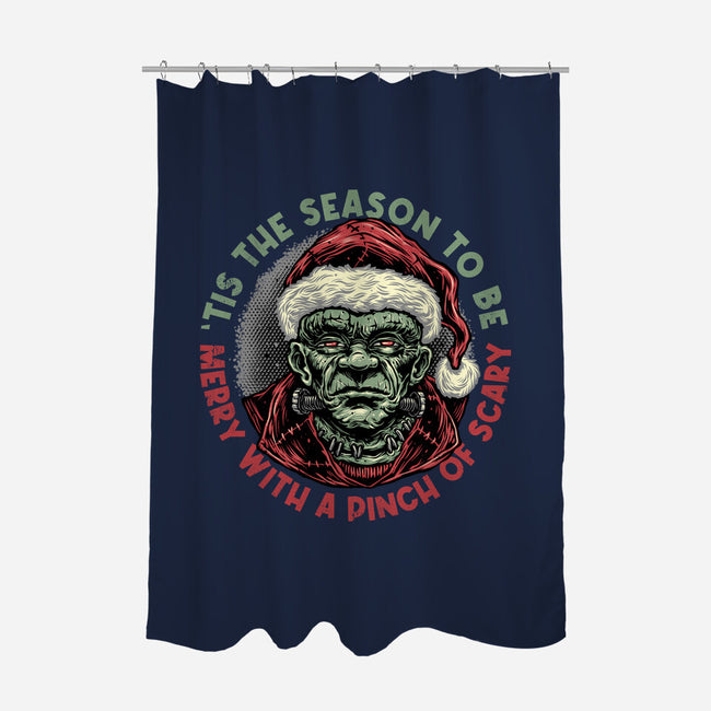 Merry With A Pinch Of Scary-None-Polyester-Shower Curtain-glitchygorilla