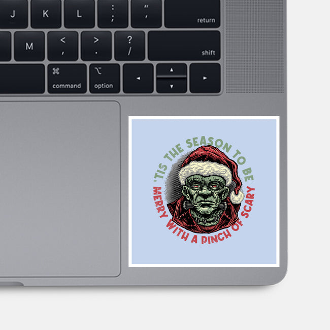 Merry With A Pinch Of Scary-None-Glossy-Sticker-glitchygorilla