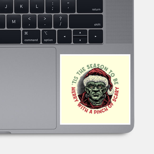 Merry With A Pinch Of Scary-None-Glossy-Sticker-glitchygorilla