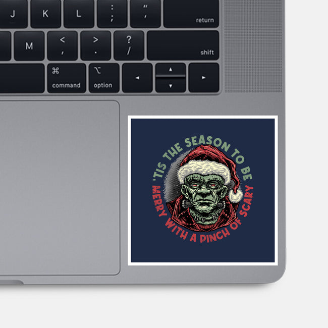 Merry With A Pinch Of Scary-None-Glossy-Sticker-glitchygorilla
