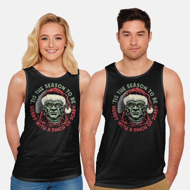 Merry With A Pinch Of Scary-Unisex-Basic-Tank-glitchygorilla
