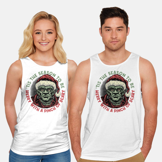 Merry With A Pinch Of Scary-Unisex-Basic-Tank-glitchygorilla
