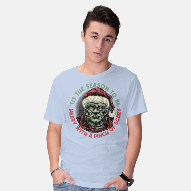 Merry With A Pinch Of Scary-Mens-Basic-Tee-glitchygorilla