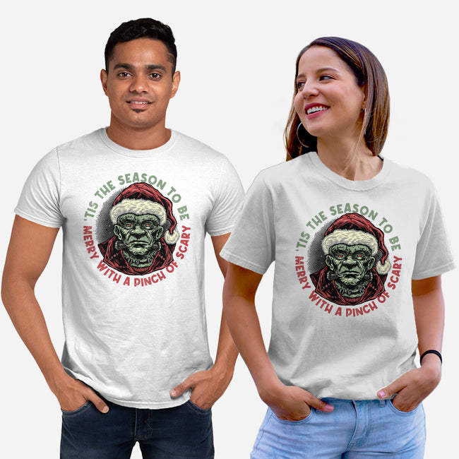 Merry With A Pinch Of Scary-Unisex-Basic-Tee-glitchygorilla