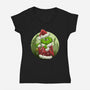 Christmas Stealer-Womens-V-Neck-Tee-rmatix