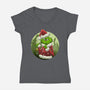 Christmas Stealer-Womens-V-Neck-Tee-rmatix