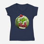 Christmas Stealer-Womens-V-Neck-Tee-rmatix