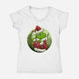 Christmas Stealer-Womens-V-Neck-Tee-rmatix